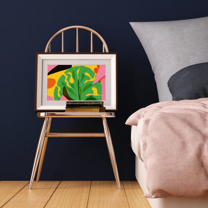 Botanical Art Print, Monstera Art, Summer Inspired Artwork, Ready to Frame Wall Decor - VIOLETREDSTUDIO