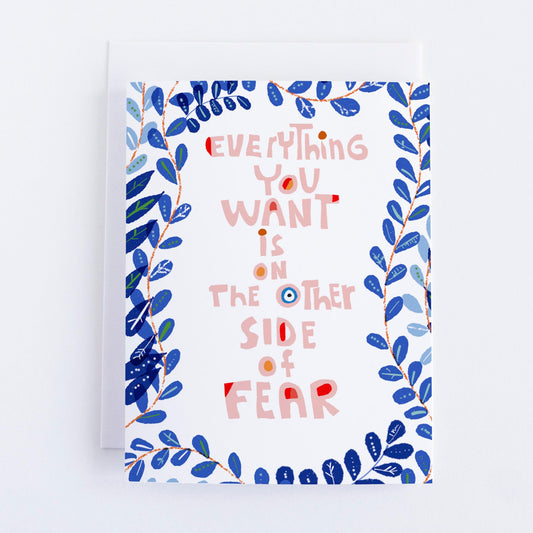 Other side of fear Greeting Card - VIOLETREDSTUDIO