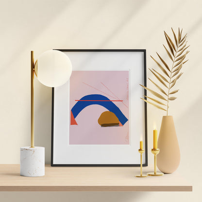 Pink Wall Art, Modern Bedroom Decor, Soft Pink Abstract Art Print, Abstract Shapes Print - VIOLETREDSTUDIO
