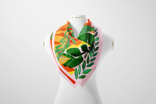 Spring Fling Silky Bandana - VIOLETREDSTUDIO
