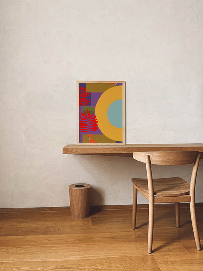 Sundown Inspired Modern Abstract Art Print - VIOLETREDSTUDIO