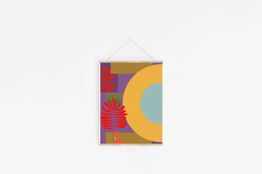 Sundown Inspired Modern Abstract Art Print - VIOLETREDSTUDIO
