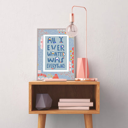 Optimistic Wall Decor Affirmation Print Home Office Wall Art Motivational Quote - VIOLETREDSTUDIO