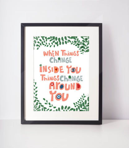 Typographic Wall Decor, Accent Art Print, Optimistic Wall Art, Positive Affirmation, AFFIRMATION PRINT - VIOLETREDSTUDIO